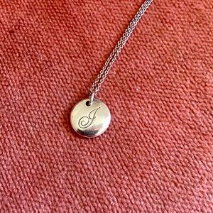 Tiffany’s “J” Pendant on original chain
